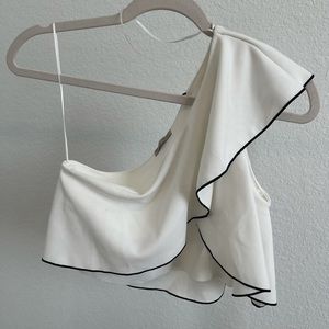 Zara one shoulder crop top